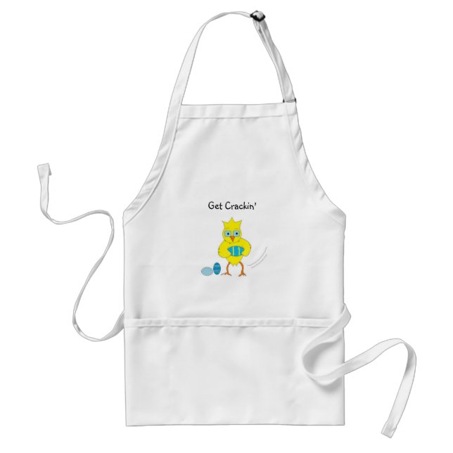 Get Cracking Funny Easter Chick Standard Apron (Front)