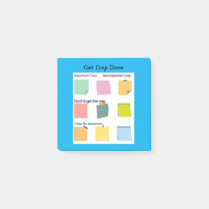 Get Crap Done Colourful Sticky Notes