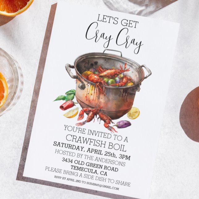 Get Cray Cray Crawfish Boil Seafood   Invitation (Creator Uploaded)