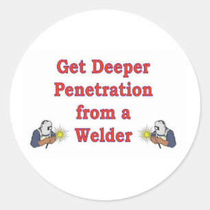 GET DEEPER PENETRATION CLASSIC ROUND STICKER
