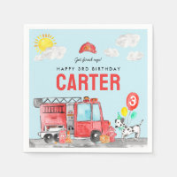 Get Fired Up Fire Truck Firefighter Kids Birthday