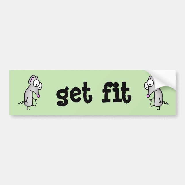 Get Fit Mouse Bumper Sticker (Front)
