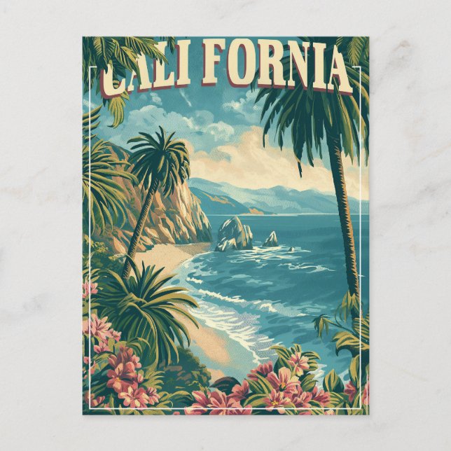 Get Groovy with a Retro California Postcard (Front)