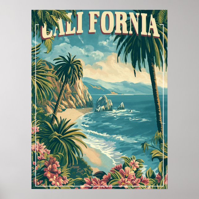 Get Groovy with a Retro California Poster (Front)