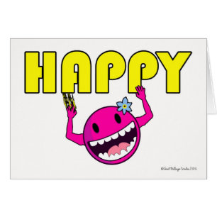 Get Happy Card, Stuck on Happy Cartoon