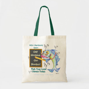 Get Hooked On Books! Tote Bag