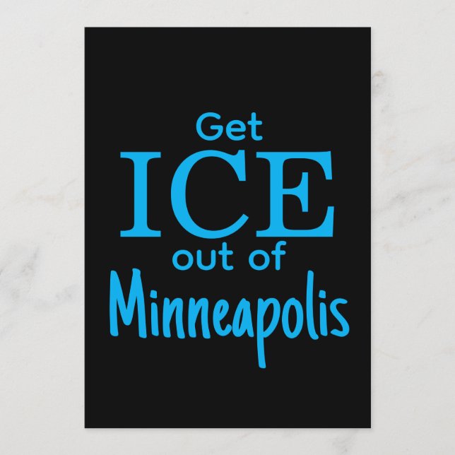 Get ICE out of [place] Holiday Card (Front)
