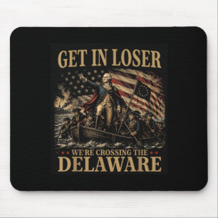 Get In Crossing The Delaware 4th July Vintage 3 Mouse Pad