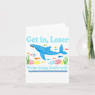Get in doing god's will whale shark jesus bible card