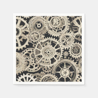 Get in Gear Robot Birthday Party - Gears Napkin
