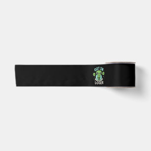 Get In Loser Alien UFO Funny Satin Ribbon