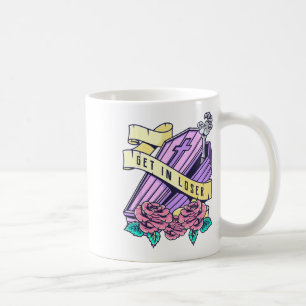 Get In Loser Coffin Pastel Goth Kawaii Halloween A Coffee Mug