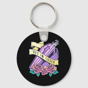 Get In Loser Coffin Pastel Goth Kawaii Halloween A Key Ring