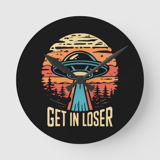 Get In loser Round Clock (Front)