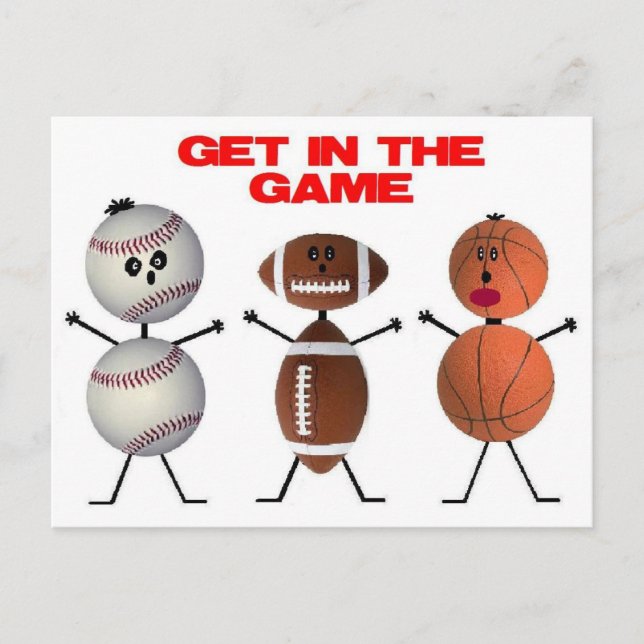 Get in the Game Postcard (Front)
