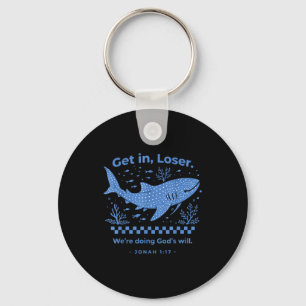 Get in we're doing god's will christian bible funn key ring