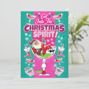 Get Into The Christmas Spirit Cocktail Party  Invitation