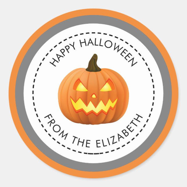 Get into the Halloween Classic Round Sticker (Front)