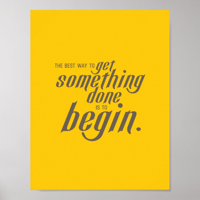 Get It Done Inspirational Typography Poster (Front)