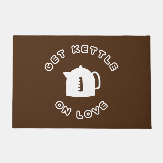 Get Kettle On Love Doormat (Front)
