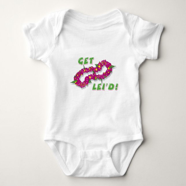 Get Lei'd! (Purple) Baby Bodysuit (Front)