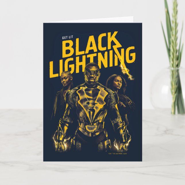 Get Lit - Black Lightning Card (Front)