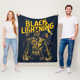 Get Lit - Black Lightning Fleece Blanket