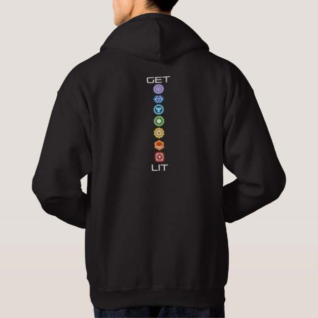 Get Lit Chakra Hoodie Black (Back)