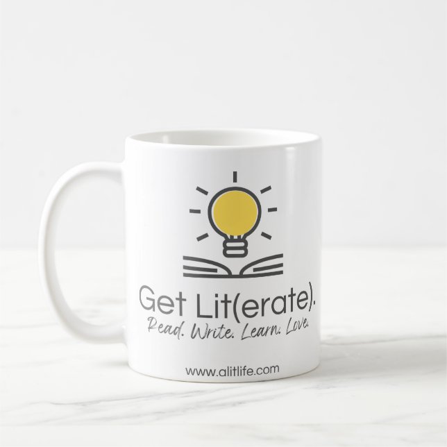 Get Lit(erate). & KidLit Love Mug (Left)