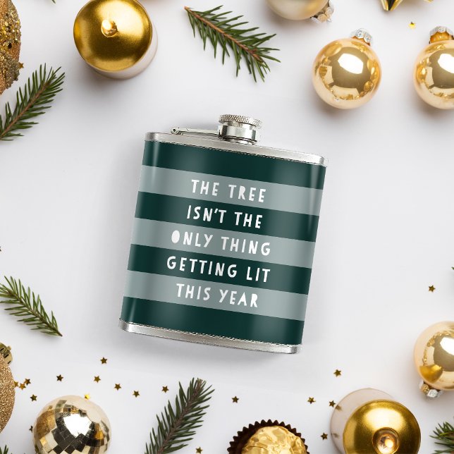 Get Lit | Funny Adult Christmas Holiday Hip Flask (Creator Uploaded)