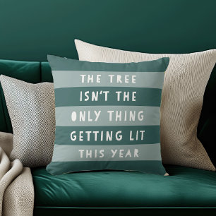 Get Lit   Funny Christmas Cushion
