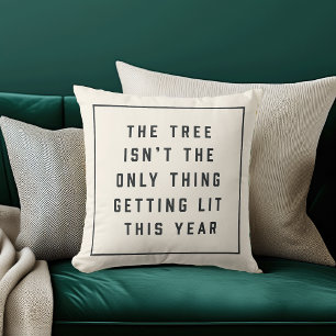 Get Lit   Funny Christmas Cushion