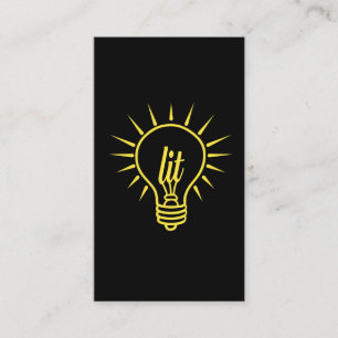 Get Lit Funny Electrician Electrical Gift Business Card