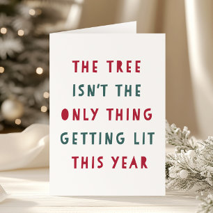 Get Lit Funny Holiday Card
