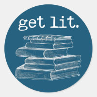 Get Lit with Books Funny Meme Book Lover Reading