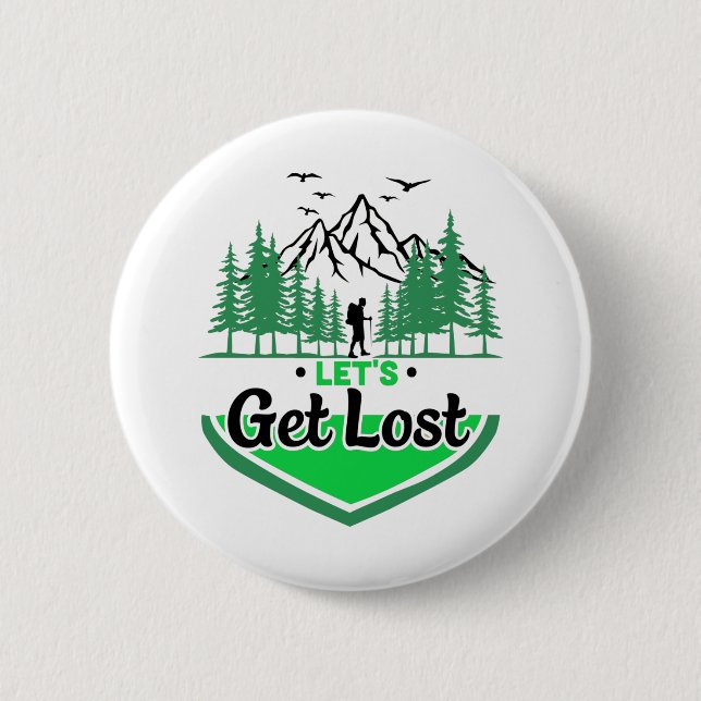 get lost 6 cm round badge (Front)