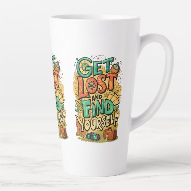 Get Lost and Find Yourself Latte Mug (Right)
