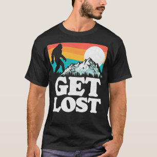 Get Lost Bigfoot Mountains Outdoor 80s Graphic T-Shirt