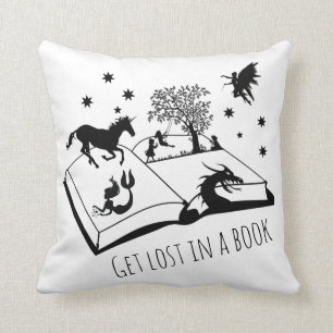 Get Lost in a Book Cushion