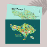 Get Lost in Bali: A Fun Map Postcard for Adventure<br><div class="desc">The Bali map fun postcard is a playful and colourful way to explore the island of Bali. The postcard features a map of Bali with fun illustrations and interesting facts about the island's culture, landmarks, and natural wonders. This postcard is perfect for travelers who want to remember their Bali adventure...</div>