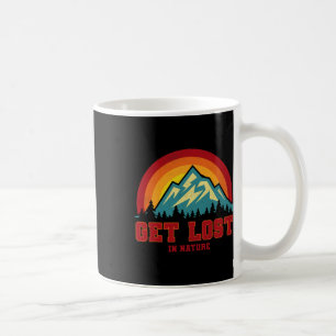 Get Lost In Nature Cool Outdoor Retro Adventure Te Coffee Mug