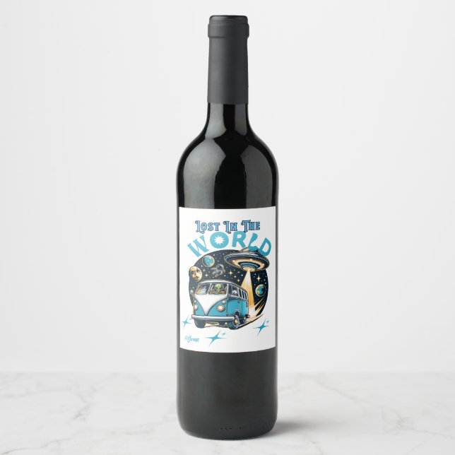 Get lost in the word with this beautifully crafted wine label (Front)