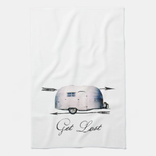 Get Lost - Vintage Trailer Kitchen Towel