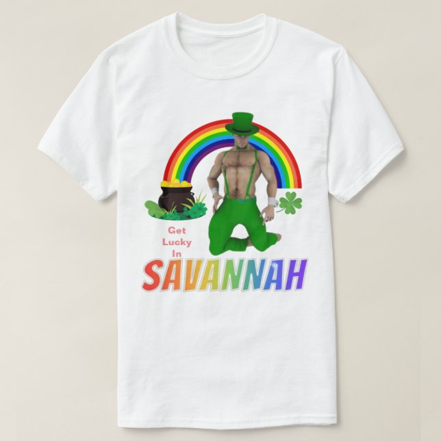 Get Lucky in Savannah Pride  T-Shirt (Design Front)