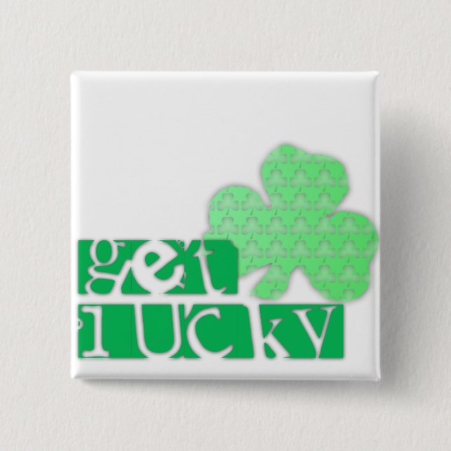 Get Lucky L Clover Shamrocks St Patty S Button (Front)