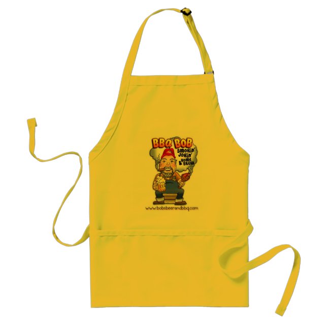 Get Mellow in Yellow with BBQ Bob Standard Apron (Front)