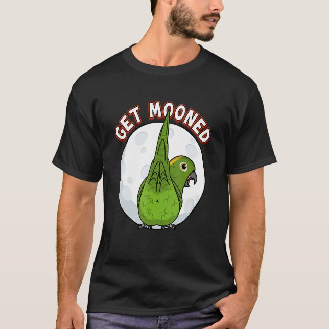 Get Mooned I Parrot Underfluffies I Yellow naped A T-Shirt (Front)