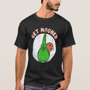 Get Mooned I Parrot Underfluffies Rosy-faced Green T-Shirt