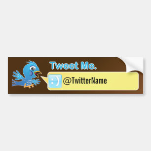 Get more followers. Customisable Twitter Bumper Sticker