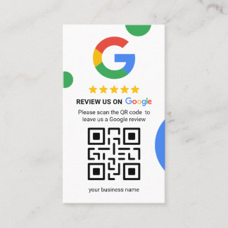 Get More Google Reviews - QR Code Business Card